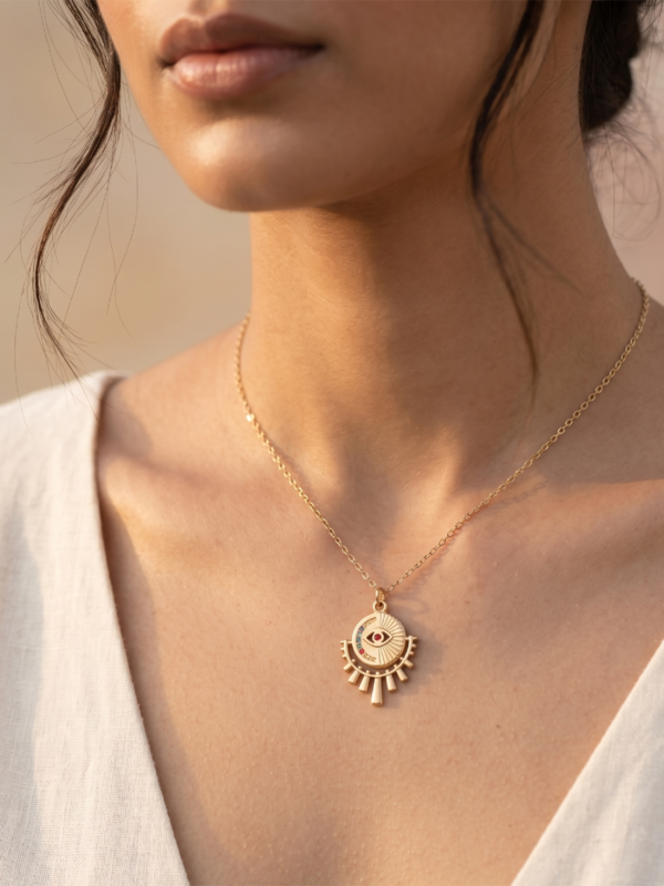 Evil Eye Sunrays Necklace